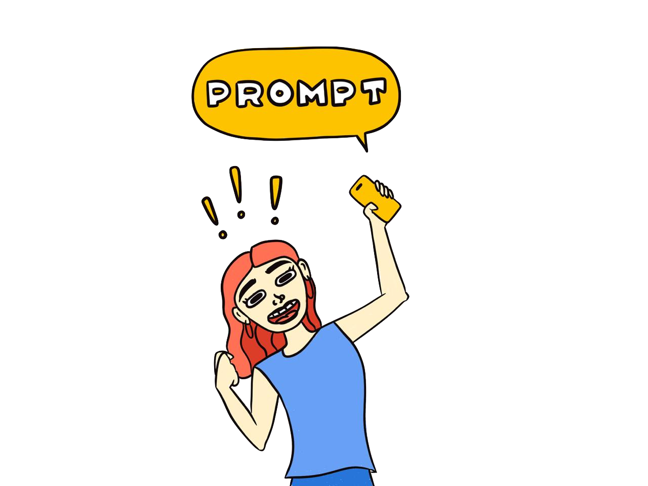 Girl celebrating getting a question right on her phone
